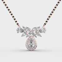 Verdelle Bloom Diamond Encrusted Mangalsutra (with chain) - Ophiratbf