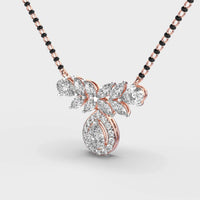 Verdelle Bloom Diamond Encrusted Mangalsutra (with chain) - Ophiratbf