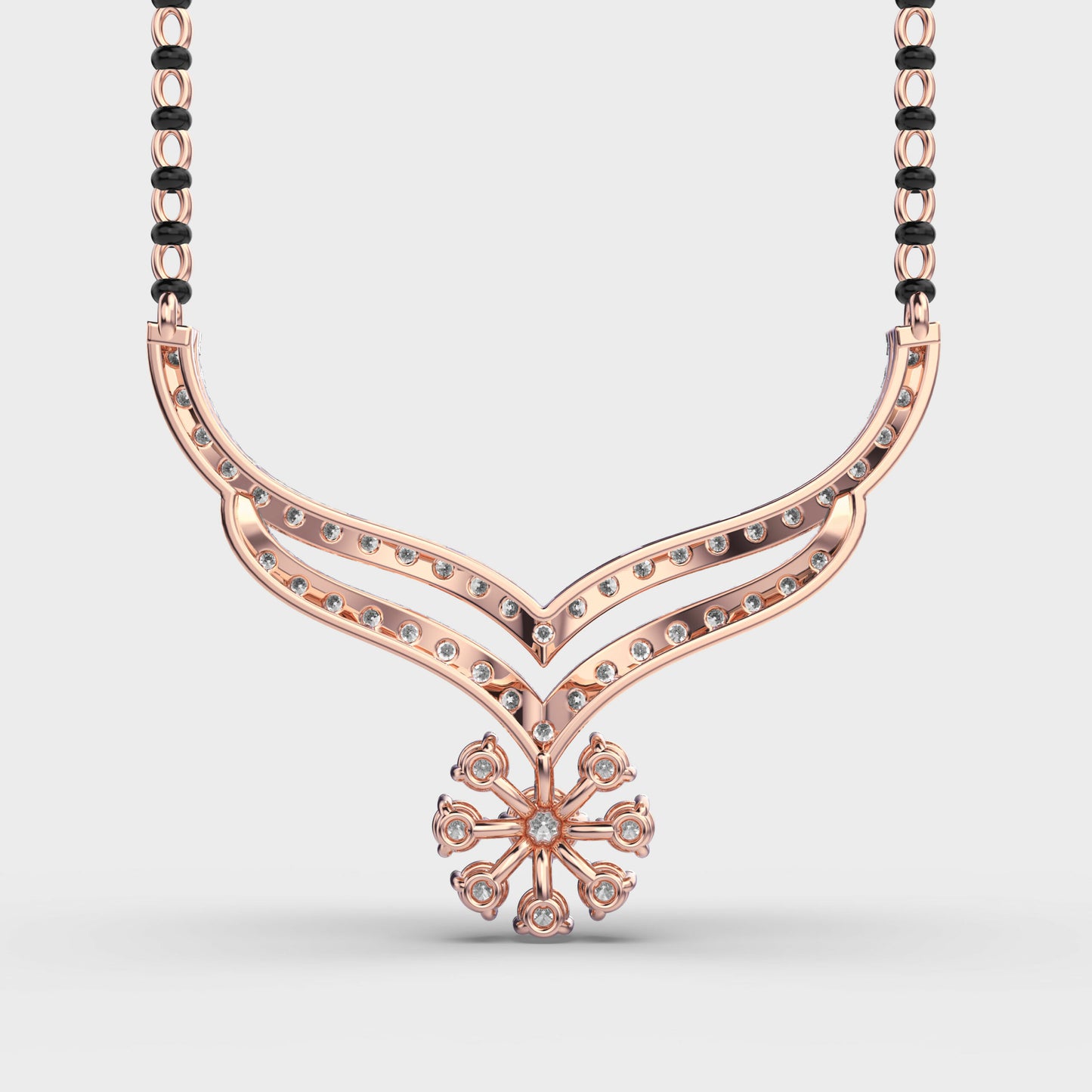 traditional sparkle mangalsutra pendant