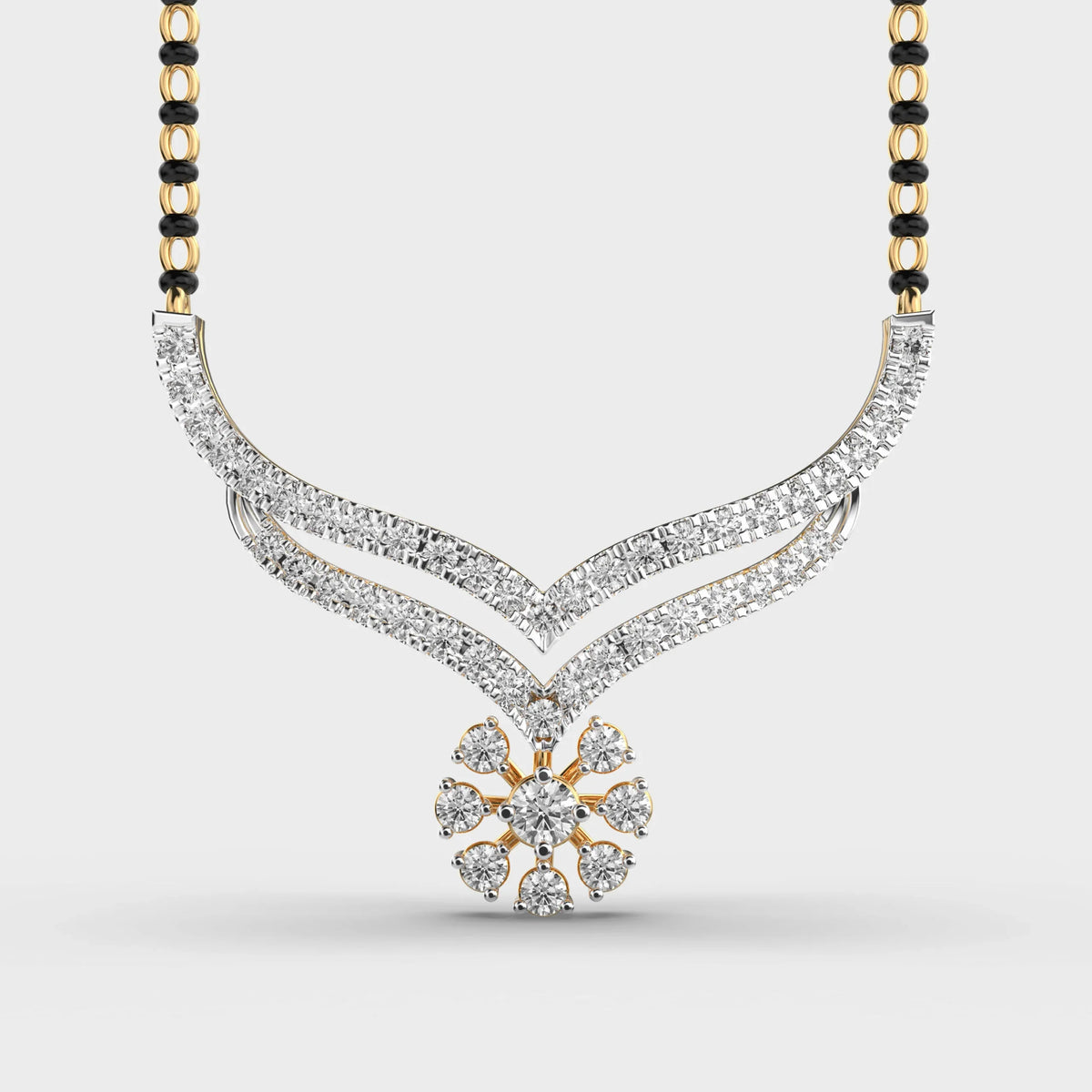Traditional Sparkle Mangalsutra Pendant - Ophiratbf
