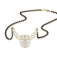 Fancy Modern Diamond Mangalsutra - Ophiratbf