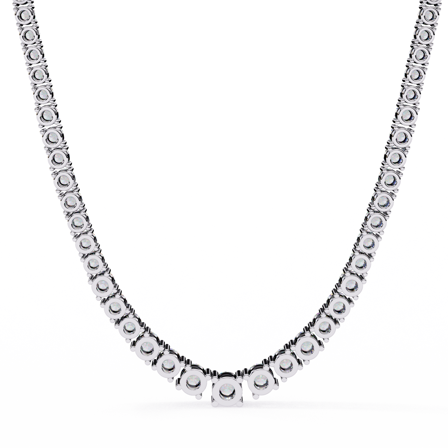 majesta bold link tennis lab grown diamond necklace