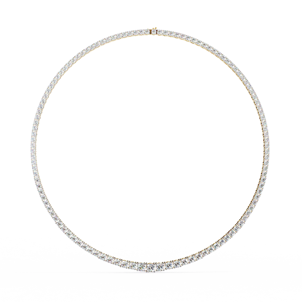 Majesta Bold Link Tennis Lab Grown Diamond Necklace - Ophiratbf