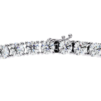 Majesta Bold Link Tennis Lab Grown Diamond Necklace - Ophiratbf