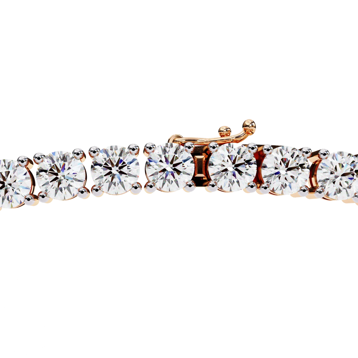 Majesta Bold Link Tennis Lab Grown Diamond Necklace - Ophiratbf