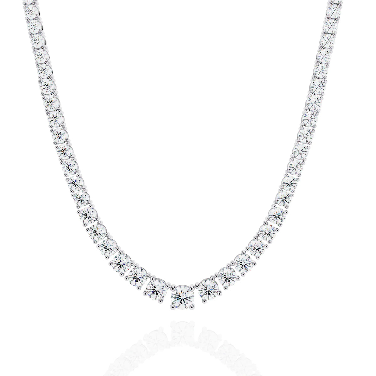 Majesta Bold Link Tennis Lab Grown Diamond Necklace - Ophiratbf
