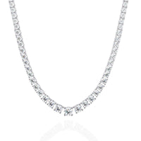 Majesta Bold Link Tennis Lab Grown Diamond Necklace - Ophiratbf