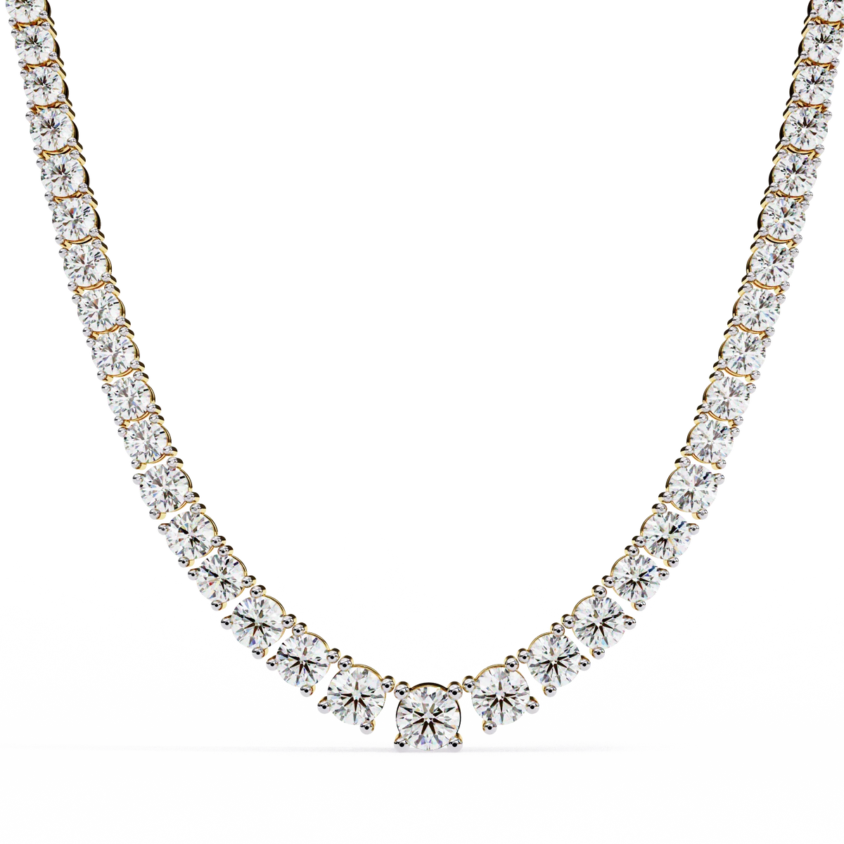 Majesta Bold Link Tennis Lab Grown Diamond Necklace - Ophiratbf