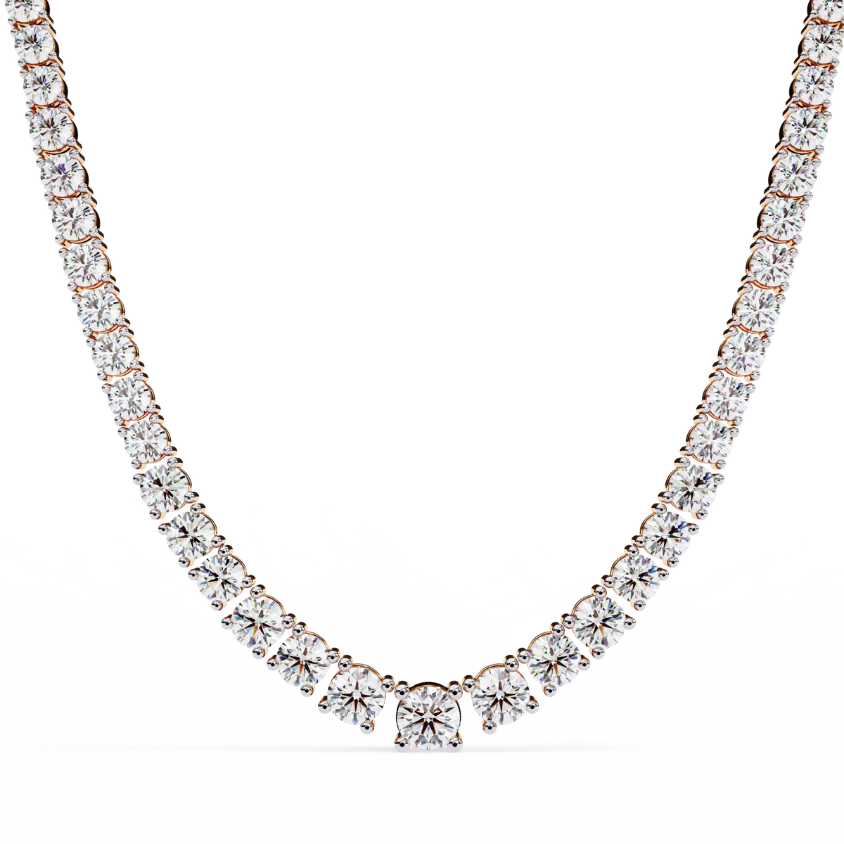 Majesta Bold Link Tennis Lab Grown Diamond Necklace - Ophiratbf