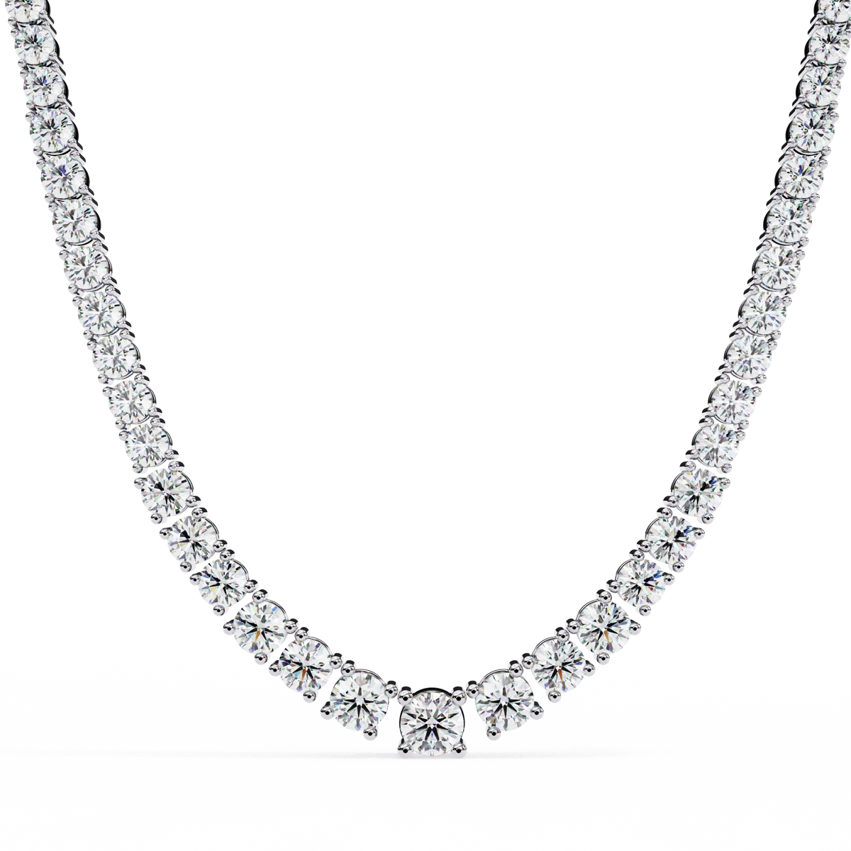 Majesta Bold Link Tennis Lab Grown Diamond Necklace - Ophiratbf