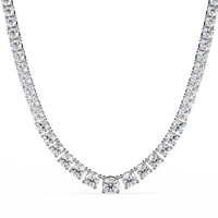 Majesta Bold Link Tennis Lab Grown Diamond Necklace - Ophiratbf