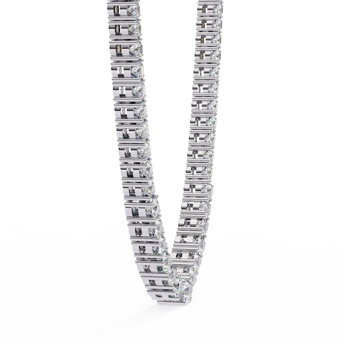 Majesta Bold Link Tennis Lab Grown Diamond Necklace - Ophiratbf