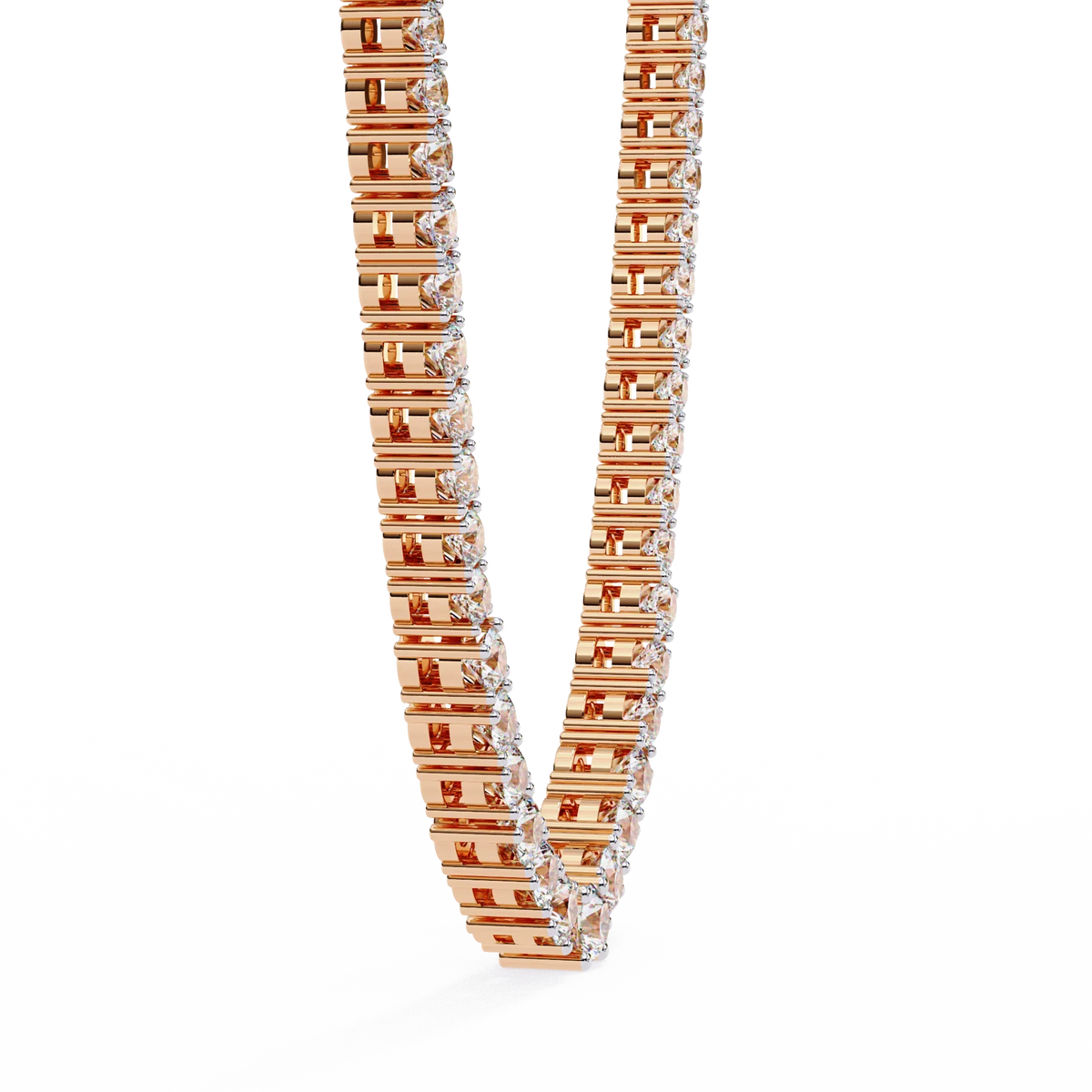 Majesta Bold Link Tennis Lab Grown Diamond Necklace - Ophiratbf