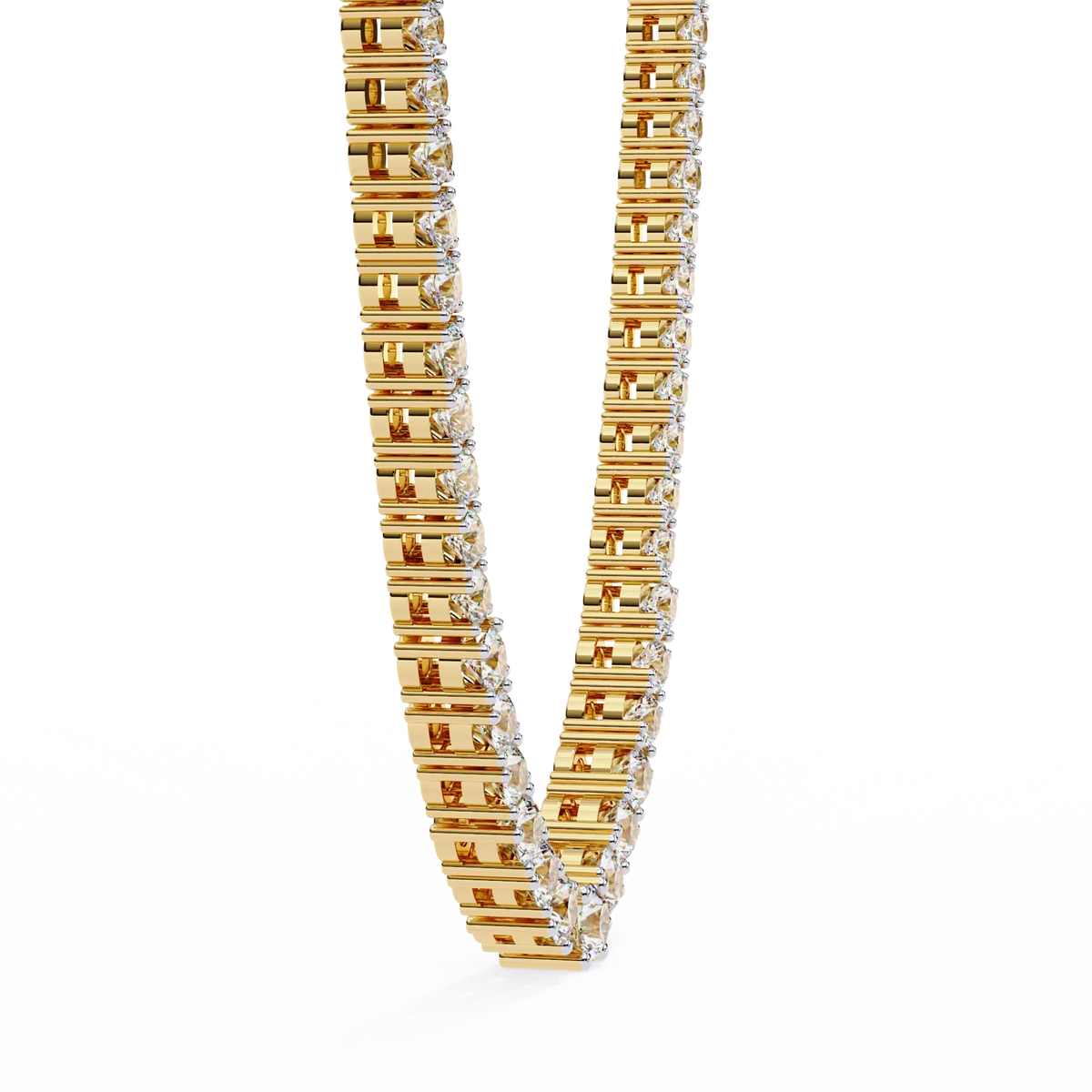 Majesta Bold Link Tennis Lab Grown Diamond Necklace - Ophiratbf