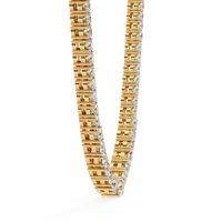 Majesta Bold Link Tennis Lab Grown Diamond Necklace - Ophiratbf