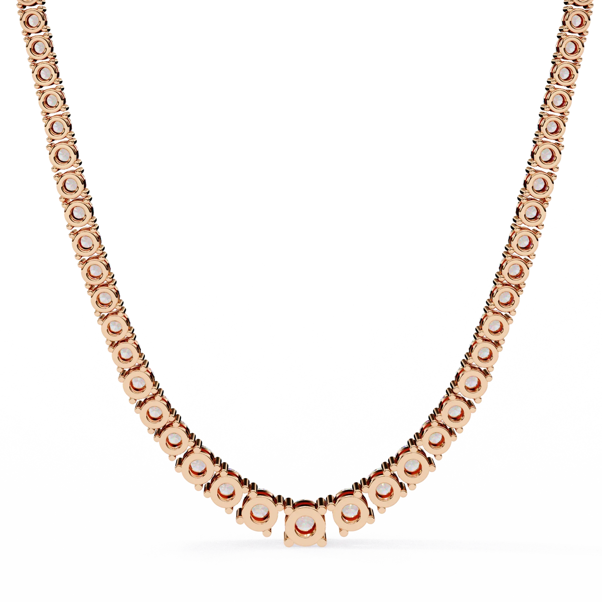Majesta Bold Link Tennis Lab Grown Diamond Necklace - Ophiratbf