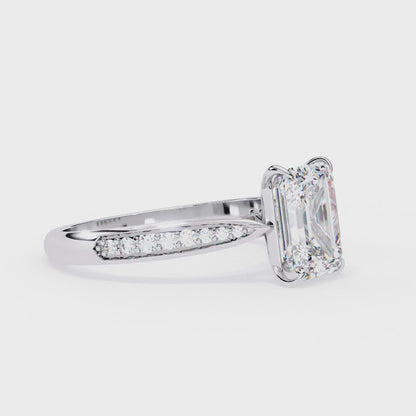 Lustre Emerald Lab Grown Diamond Ring