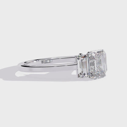 Celestia Emerald Trilogy Ring
