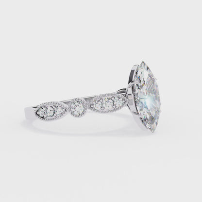 Lucienne Lab Grown Diamond Marquise Vintage Ring