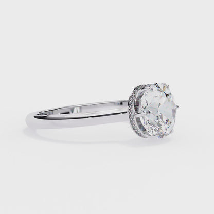 Aurora Lab Grown Diamond Round Hidden Halo