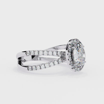 Aurelia Lab Grown Diamond Oval Infinity Halo Ring