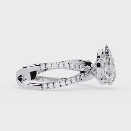 Maristelle Lab Grown Diamond Pear Infinity Ring