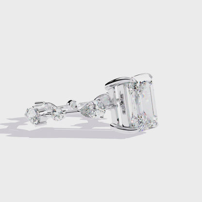 Gala Emerald Pear Lab Grown Diamond Ring