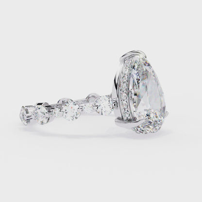 Starlit Pear Lab Grown Diamond Ring