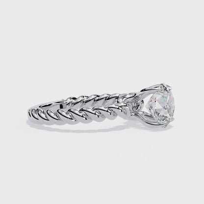 Twist Solitaire Lab Grown Diamond Ring