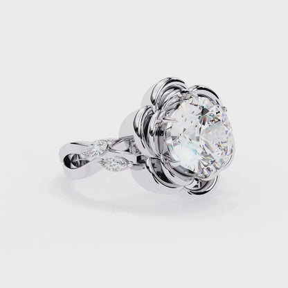 Golden Bloom Lab Grown Diamond Ring