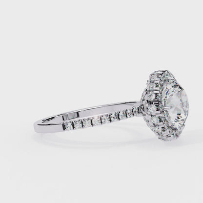 Crown Jewel Round Lab Grown Diamond Ring