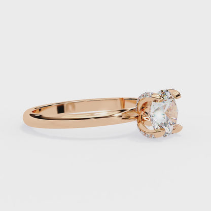 Rosella Hidden Halo Solitaire Ring