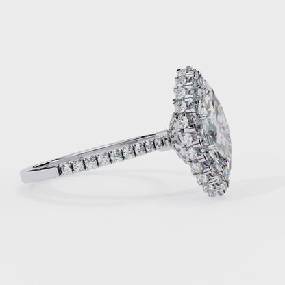 Majestic Marquise Double Halo Lab Grown Diamond Ring