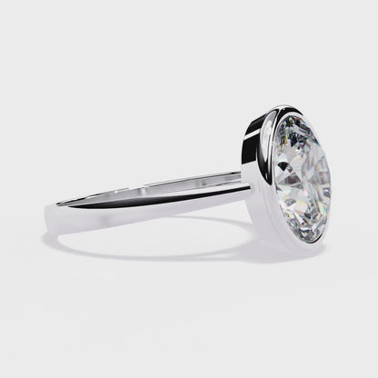 Modern Embrace Oval Lab Grown Diamond Ring