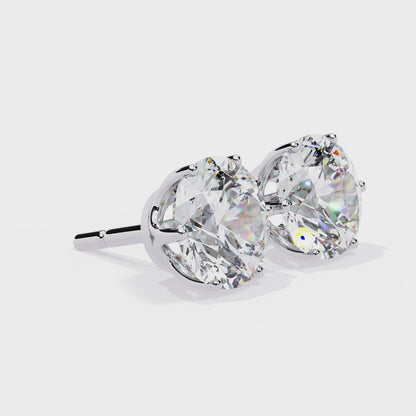Lustre Round Lab Grown Diamond Studs