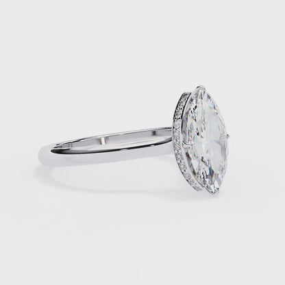 Beautiful Lab Grown Diamond Marquise Solitaire