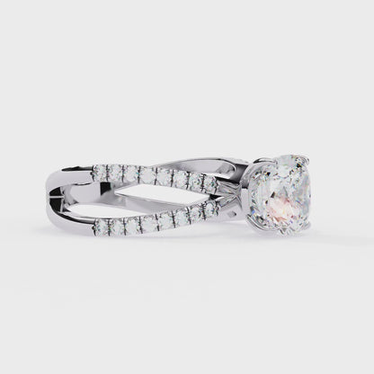 Amaris Lab Grown Diamond Cushion Infinity Ring