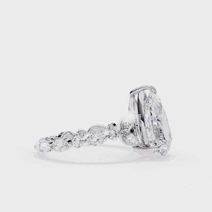 Marquise Muse Pear Lab Grown Diamond Ring