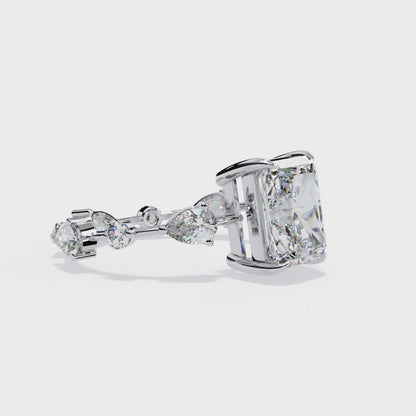 Trinity Radiant Lab Grown Diamond Ring