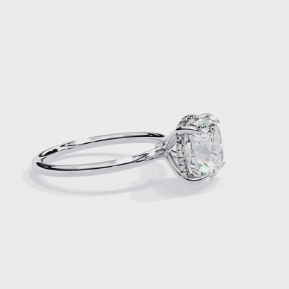 Elise Lab Grown Diamond Cushion Classic Ring