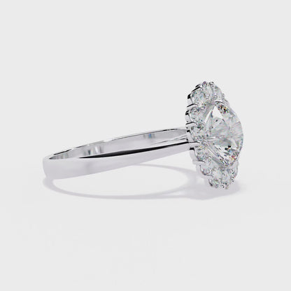 Classic Halo Lab Grown Diamond Ring